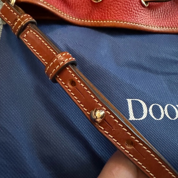 NWOT Dooney & Bourke Red Pebble Grain Leather Bucket Bag - Picture 8 of 15